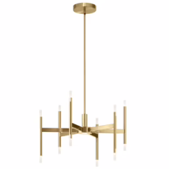 26" Modern Chandelier in Champagne Gold