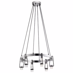 27" Modern Chandelier in Matte Black