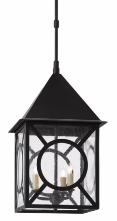 3-Light 26" Ripley Large Outdoor Lantern in Midnight
