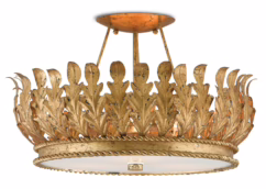 3-Light Biddulph Ceiling Light in Gold Leaf