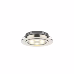 3-Light LED Puck in Satin Nickel
