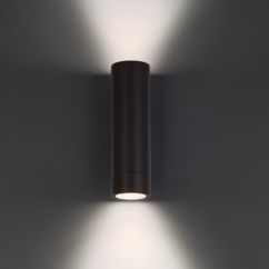 3611 2-Light LED Landscape Wall Mount in Black with Aluminum