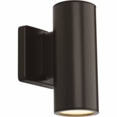 3In Cylinders 2-Light LED Wall Lantern in Antique Bronze