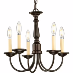 5-Light Five Light Chandelier in Antique Bronze