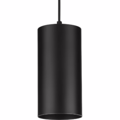 6In Cyl Rnds 1-Light Pendant in Matte Black
