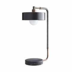 Aaron 1-Light Table Lamp in Heritage Brass