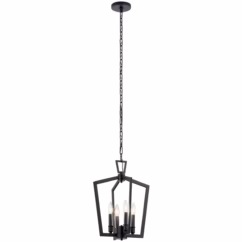 Abbotswell 4-Light Traditional Pendant in Black