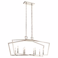 Abbotswell 8-Light 42" Linear Chandelier in Polished Nickel