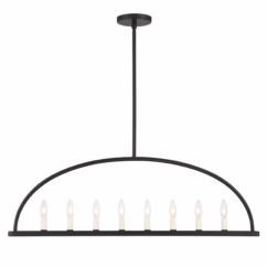 Abbott 8-Light Traditional Chandelier in Black