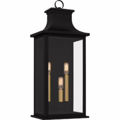 Abernathy 3-Light Outdoor Wall Mount in Matte Black