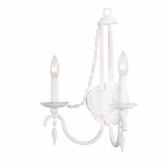 Acadia 2-Light Wall Sconce in Distressed White