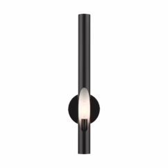 Acra 1-Light Wall Sconce in Shiny Black