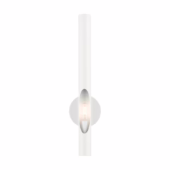 Acra 1-Light Wall Sconce in Shiny White