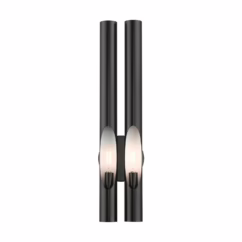 Acra 2-Light Wall Sconce in Shiny Black