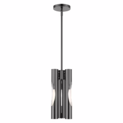 Acra 3-Light Chandelier in Black Chrome