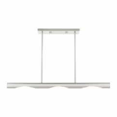 Acra 3-Light Linear Chandelier in Brushed Nickel
