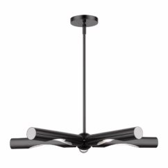 Acra 5-Light Chandelier in Black Chrome