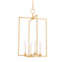 Adelaide 4-Light Lantern in Vintage Gold Leaf