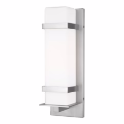 Alban Outdoor Wall Light in Satin Aluminum