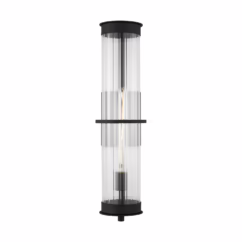 Alcona 1-Light Outdoor Wall Lantern in Black