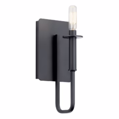 Alden 1-Light Wall Sconce in Black