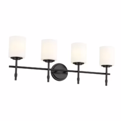Ali 4-Light Bathroom Vanity Light in Black