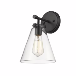 Aliza 1-Light Bathroom Vanity Light In Matte Black