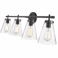 Aliza 4-Light Bathroom Vanity Light In Matte Black