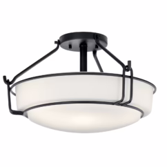 Alkire 3-Light 17" Ceiling Light in Black