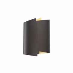 Alora Parducci Bathroom Vanity Light in Light Brass and Urban Bronze