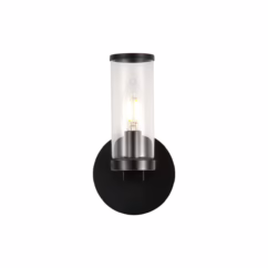 Alora Revolve Wall Sconce in Urban Bronze And Clear Glass