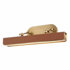 Alora Valise Wall Sconce in Vintage Brass And Cognac Leather - PL307919VBCL