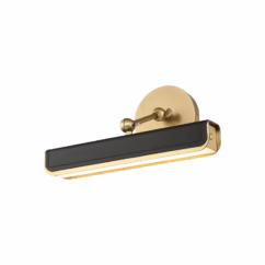 Alora Valise Wall Sconce in Vintage Brass And Tuxedo Leather - PL307912VBTL