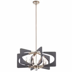 Alscar 5-Light 38" Linear Chandelier in Driftwood Grey