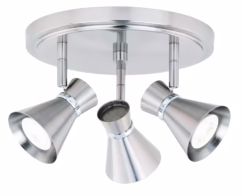 Alto 3-Light LED Directional Ceiling Light in Brushed Nickel and Chrome
