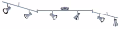 Alto 6-Light LED Swing Directional Ceiling Light in Brushed Nickel and Chrome