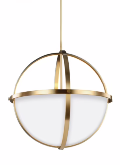 Alturas 3-Light 19 Pendant Light in Satin Brass