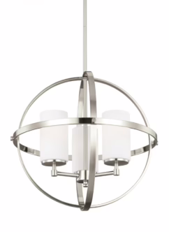 Alturas 3-Light Chandelier in Brushed Nickel