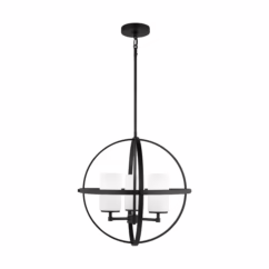 Alturas 3-Light Contemporary Chandelier in Midnight Black
