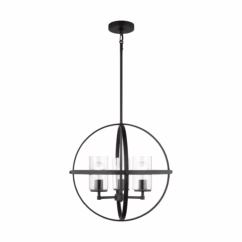 Alturas 3-Light Contemporary Chandelier in Midnight Black