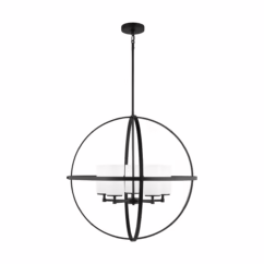 Alturas 5-Light Contemporary Chandelier in Midnight Black