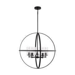 Alturas 5-Light Contemporary Chandelier in Midnight Black