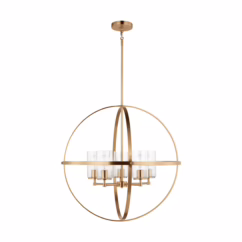 Alturas 5-Light Contemporary Chandelier in Satin Brass