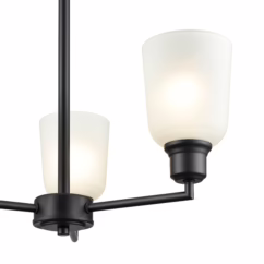 Amberle 3-Light Chandelier In Matte Black