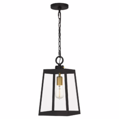 Amberly Grove 1-Light Outdoor Hanging Lantern in Western Bronze