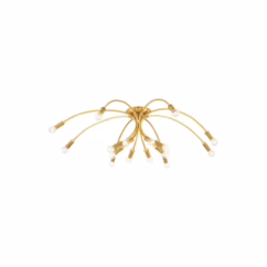 Amboy 16-Light Ceiling Light in Aged Brass