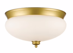 Amon 3-Light Flush Mount Ceiling Light In Satin Gold