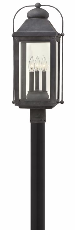 Anchorage 3-Light Outdoor Light In Aged Zinc