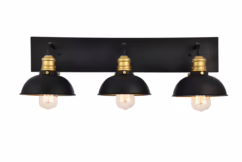 Anders 3-Light Wall Sconce in black