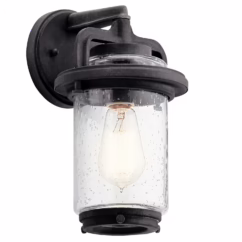 Andover Outdoor Wall Light in Weathered Zinc